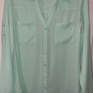 Express Portofino Mint Green Women's Blouse